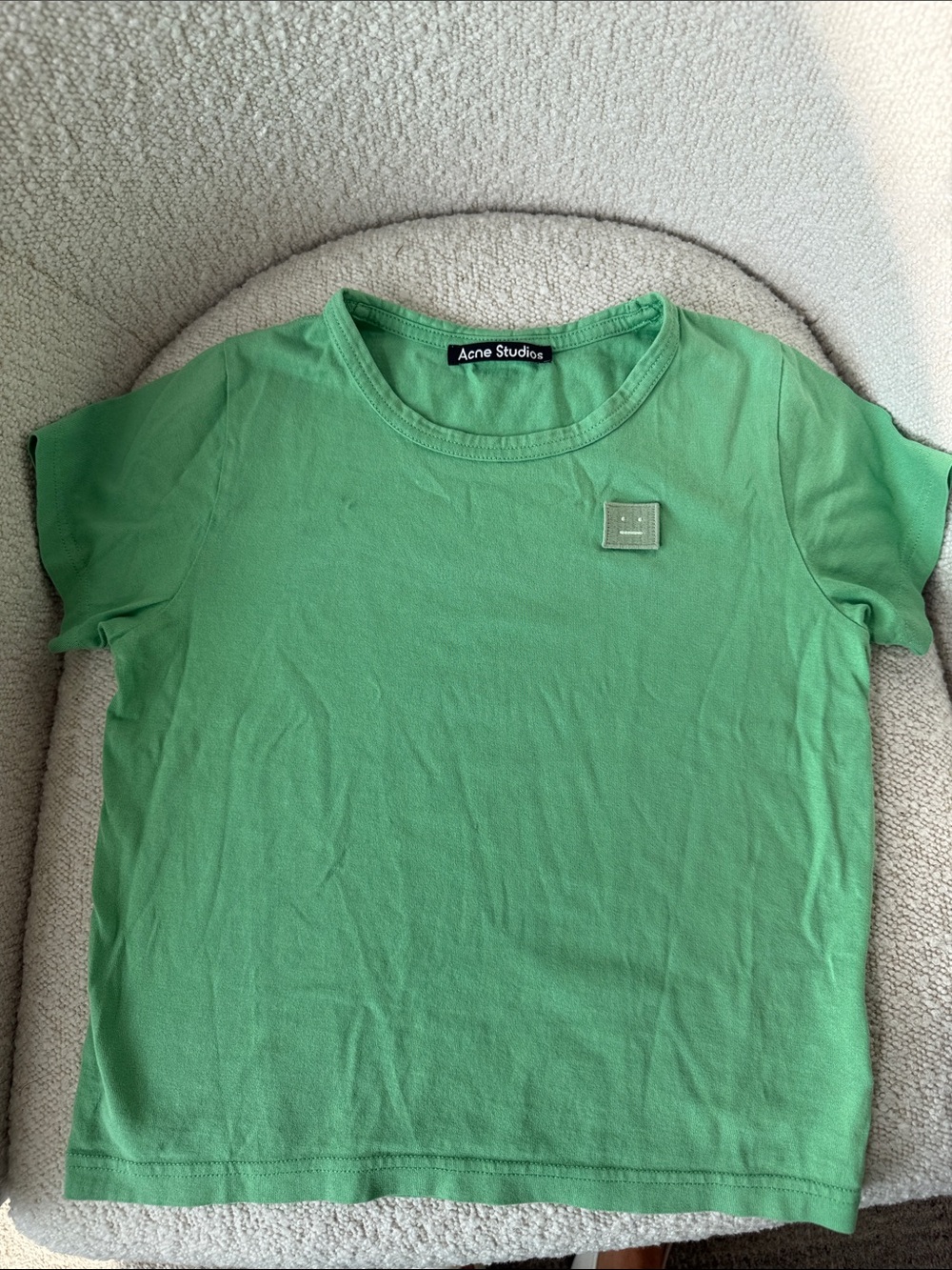 Acne Kids Bright Green Logo Tee size 6-8